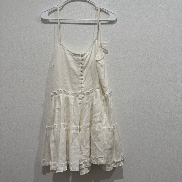 Myrah Penaloza La Mexicana Playsuit Linen Handmade One Size Pockets Boho - Picture 2 of 8